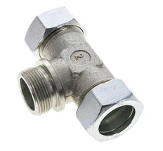 35L & G1-1/4'' Zink plated Steel T-Shape Tee Cutting Fitting with Male Threads 160 bar ISO 8434-1
