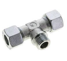 20S & R3/4'' Zink plated Steel T-Shape Tee Cutting Fitting with Male Threads 400 bar ISO 8434-1
