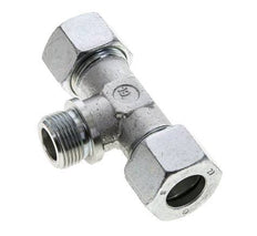 20S & R3/4'' Zink plated Steel T-Shape Tee Cutting Fitting with Male Threads 400 bar ISO 8434-1