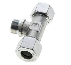 20S & R3/4'' Zink plated Steel T-Shape Tee Cutting Fitting with Male Threads 400 bar ISO 8434-1