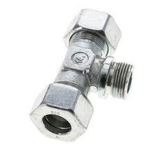 25S & G1'' Zink plated Steel T-Shape Tee Cutting Fitting with Male Threads 400 bar ISO 8434-1
