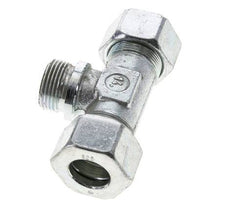25S & G1'' Zink plated Steel T-Shape Tee Cutting Fitting with Male Threads 400 bar ISO 8434-1