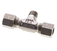 8LL & R1/8'' Stainless Steel T-Shape Tee Cutting Fitting with Male Threads 100 bar ISO 8434-1