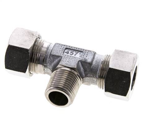 18L & R1/2'' Stainless Steel T-Shape Tee Cutting Fitting with Male Threads 315 bar ISO 8434-1