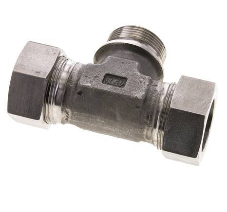 35L & G1-1/4'' Stainless Steel T-Shape Tee Cutting Fitting with Male Threads 160 bar ISO 8434-1