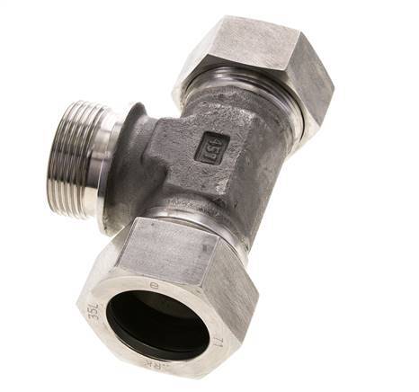 35L & G1-1/4'' Stainless Steel T-Shape Tee Cutting Fitting with Male Threads 160 bar ISO 8434-1