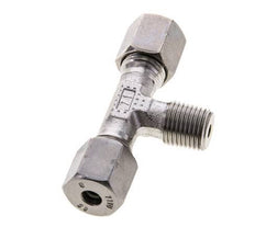 6S & R1/4'' Stainless Steel T-Shape Tee Cutting Fitting with Male Threads 630 bar ISO 8434-1