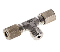 6L & R1/4'' Stainless Steel T-Shape Tee Compression Fitting with Male Threads 315 bar ISO 8434-1