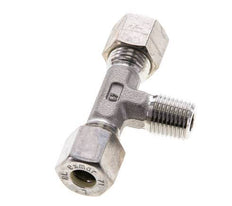 8L & R1/4'' Stainless Steel T-Shape Tee Compression Fitting with Male Threads 315 bar ISO 8434-1