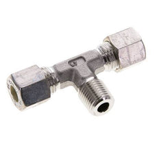 8L & R1/4'' Stainless Steel T-Shape Tee Compression Fitting with Male Threads 315 bar ISO 8434-1