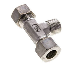15L & R1/2'' Stainless Steel T-Shape Tee Compression Fitting with Male Threads 315 bar ISO 8434-1