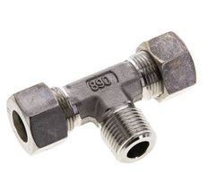15L & R1/2'' Stainless Steel T-Shape Tee Compression Fitting with Male Threads 315 bar ISO 8434-1