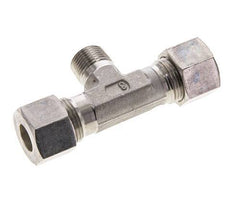 12S & R3/8'' Stainless Steel T-Shape Tee Compression Fitting with Male Threads 400 bar ISO 8434-1