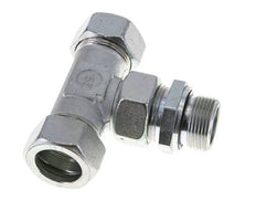 28L & M33x2 Zink plated Steel T-Shape Tee Cutting Fitting with Male Threads 160 bar Adjustable ISO 8434-1