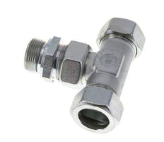 28L & M33x2 Zink plated Steel T-Shape Tee Cutting Fitting with Male Threads 160 bar Adjustable ISO 8434-1