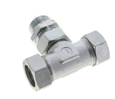 35L & M42x2 Zink plated Steel T-Shape Tee Cutting Fitting with Male Threads 160 bar Adjustable ISO 8434-1