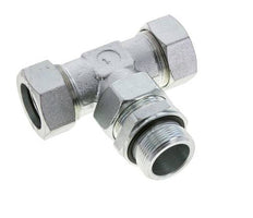 35L & M42x2 Zink plated Steel T-Shape Tee Cutting Fitting with Male Threads 160 bar Adjustable ISO 8434-1