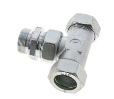 35L & M42x2 Zink plated Steel T-Shape Tee Cutting Fitting with Male Threads 160 bar Adjustable ISO 8434-1