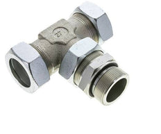 42L & M48x2 Zink plated Steel T-Shape Tee Cutting Fitting with Male Threads 160 bar Adjustable ISO 8434-1