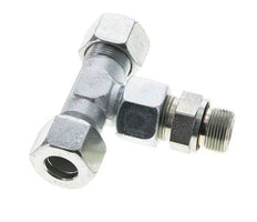 16S & M22x1.5 Zink plated Steel T-Shape Tee Cutting Fitting with Male Threads 400 bar Adjustable ISO 8434-1