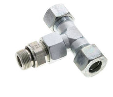 20S & M27x2 Zink plated Steel T-Shape Tee Cutting Fitting with Male Threads 400 bar Adjustable ISO 8434-1