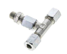 6L & G1/8'' Zink plated Steel T-Shape Tee Cutting Fitting with Male Threads 315 bar Adjustable ISO 8434-1