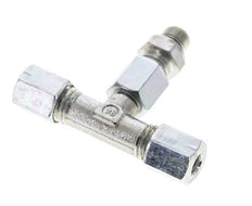 6L & G1/8'' Zink plated Steel T-Shape Tee Cutting Fitting with Male Threads 315 bar Adjustable ISO 8434-1