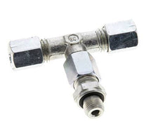6L & G1/8'' Zink plated Steel T-Shape Tee Cutting Fitting with Male Threads 315 bar Adjustable ISO 8434-1