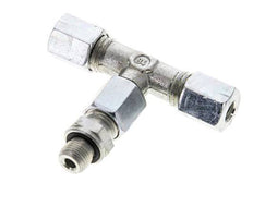 6L & G1/8'' Zink plated Steel T-Shape Tee Cutting Fitting with Male Threads 315 bar Adjustable ISO 8434-1