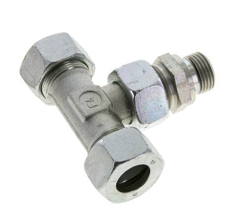 18L & G1/2'' Zink plated Steel T-Shape Tee Cutting Fitting with Male Threads 315 bar Adjustable ISO 8434-1