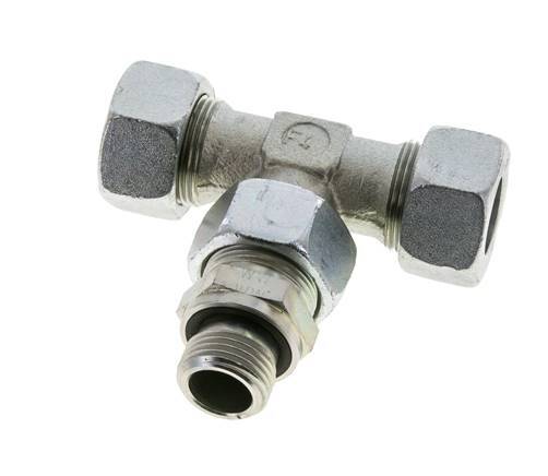 18L & G1/2'' Zink plated Steel T-Shape Tee Cutting Fitting with Male Threads 315 bar Adjustable ISO 8434-1