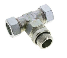 35L & G1-1/4'' Zink plated Steel T-Shape Tee Cutting Fitting with Male Threads 160 bar Adjustable ISO 8434-1