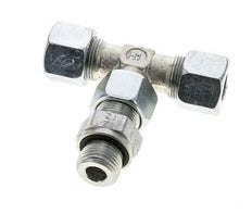 14S & G1/2'' Zink plated Steel T-Shape Tee Cutting Fitting with Male Threads 630 bar Adjustable ISO 8434-1