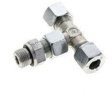 14S & G1/2'' Zink plated Steel T-Shape Tee Cutting Fitting with Male Threads 630 bar Adjustable ISO 8434-1