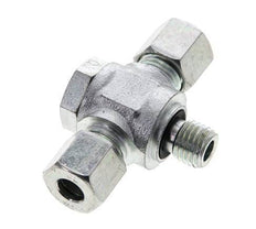 8L & M12x1.5 Zink plated Steel Tee Swivel Joint Cutting Fitting with Male Threads 315 bar NBR ISO 8434-1