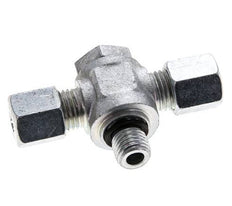 6S & M12x1.5 Zink plated Steel Tee Swivel Joint Cutting Fitting with Male Threads 400 bar NBR ISO 8434-1