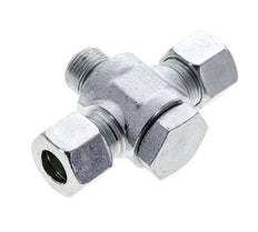 12L & G3/8'' Zink plated Steel Tee Swivel Joint Cutting Fitting with Male Threads 315 bar NBR ISO 8434-1