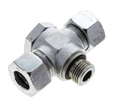 18L & G1/2'' Zink plated Steel Tee Swivel Joint Cutting Fitting with Male Threads 315 bar NBR ISO 8434-1