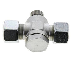16S & G1/2'' Zink plated Steel Tee Swivel Joint Cutting Fitting with Male Threads 400 bar NBR ISO 8434-1