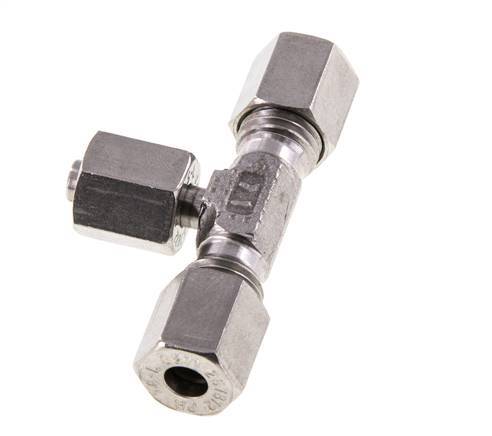 6L Stainless Steel T-Shape Tee Cutting Fitting with Swivel 315 bar Adjustable ISO 8434-1