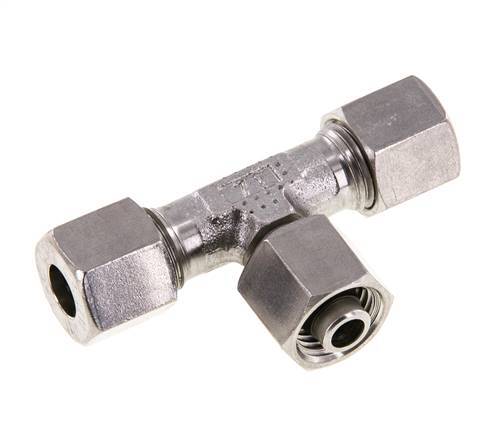 8L Stainless Steel T-Shape Tee Cutting Fitting with Swivel 315 bar Adjustable ISO 8434-1