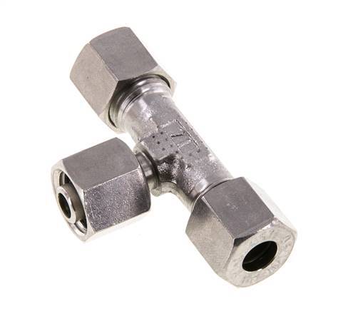 8L Stainless Steel T-Shape Tee Cutting Fitting with Swivel 315 bar Adjustable ISO 8434-1