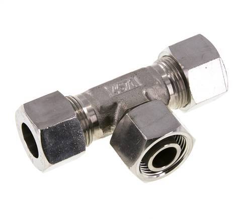 20S Stainless Steel T-Shape Tee Cutting Fitting with Swivel 400 bar Adjustable ISO 8434-1