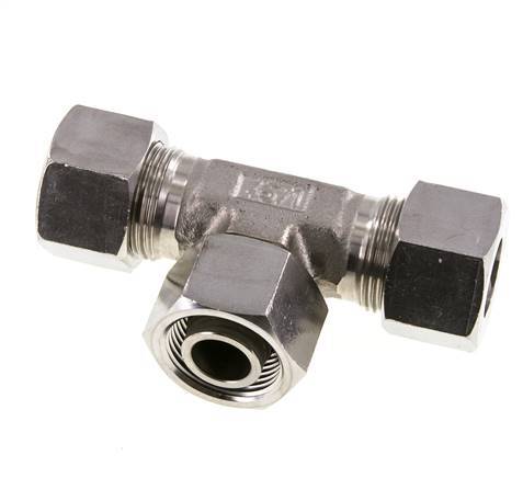 20S Stainless Steel T-Shape Tee Cutting Fitting with Swivel 400 bar Adjustable ISO 8434-1
