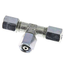 6L Zink plated Steel T-Shape Tee Cutting Fitting with Swivel 315 bar NBR Adjustable ISO 8434-1