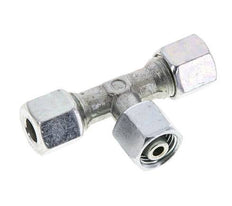 8L Zink plated Steel T-Shape Tee Cutting Fitting with Swivel 315 bar NBR Adjustable ISO 8434-1