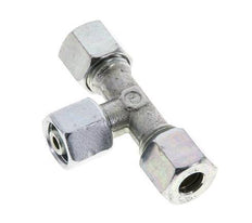 8L Zink plated Steel T-Shape Tee Cutting Fitting with Swivel 315 bar NBR Adjustable ISO 8434-1