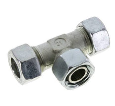 22L Zink plated Steel T-Shape Tee Cutting Fitting with Swivel 160 bar NBR Adjustable ISO 8434-1