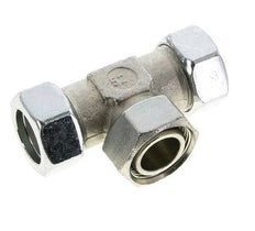 28L Zink plated Steel T-Shape Tee Cutting Fitting with Swivel 160 bar NBR Adjustable ISO 8434-1