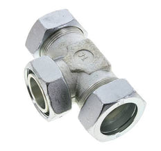 42L Zink plated Steel T-Shape Tee Cutting Fitting with Swivel 160 bar NBR Adjustable ISO 8434-1